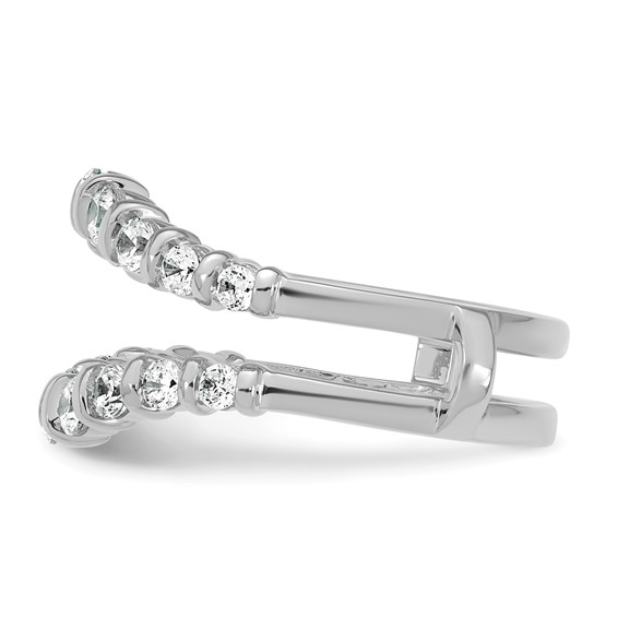 14k White Gold Complete Diamond Ring Guard