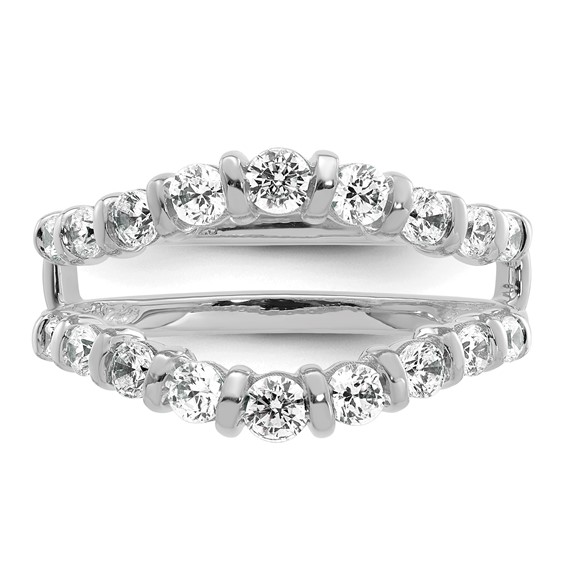 14k White Gold Complete Diamond Ring Guard