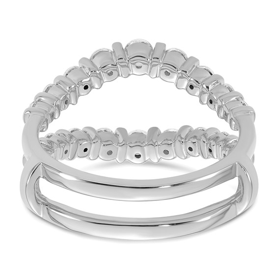 14k White Gold Complete Diamond Ring Guard