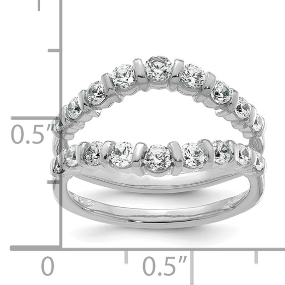 14k White Gold Complete Diamond Ring Guard