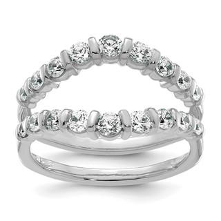 14k White Gold Complete Diamond Ring Guard