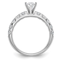 14K White Gold Certified 1.75 Carat Lab Grown Diamond VS+ F+ Marquise Complete Engagement Ring view 2