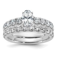 14K White Gold Certified 1.75 Carat Lab Grown Diamond VS+ F+ Oval Complete Engagement Ring view 4