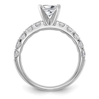 14K White Gold Certified 1.75 Carat Lab Grown Diamond VS+ F+ Princess Complete Engagement Ring view 2
