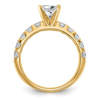 14K Yellow Gold Certified 1.62 Carat Lab Grown Diamond VS+ F+ Round Complete Engagement Ring view 2