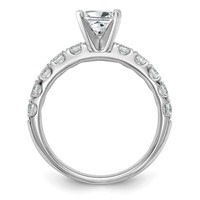 14K White Gold Certified 1.62 Carat Lab Grown Diamond VS+ F+ Round Complete Engagement Ring view 2