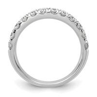 14K White Gold 0.88 Carat Lab Grown Diamond VS+ F+ Complete Wedding Band view 2