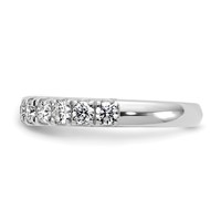 14K White Gold 0.88 Carat Lab Grown Diamond VS+ F+ Complete Wedding Band view 3