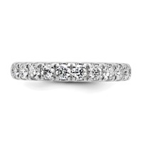 14K White Gold 0.88 Carat Lab Grown Diamond VS+ F+ Complete Wedding Band view 4