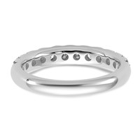14K White Gold 0.88 Carat Lab Grown Diamond VS+ F+ Complete Wedding Band view 5