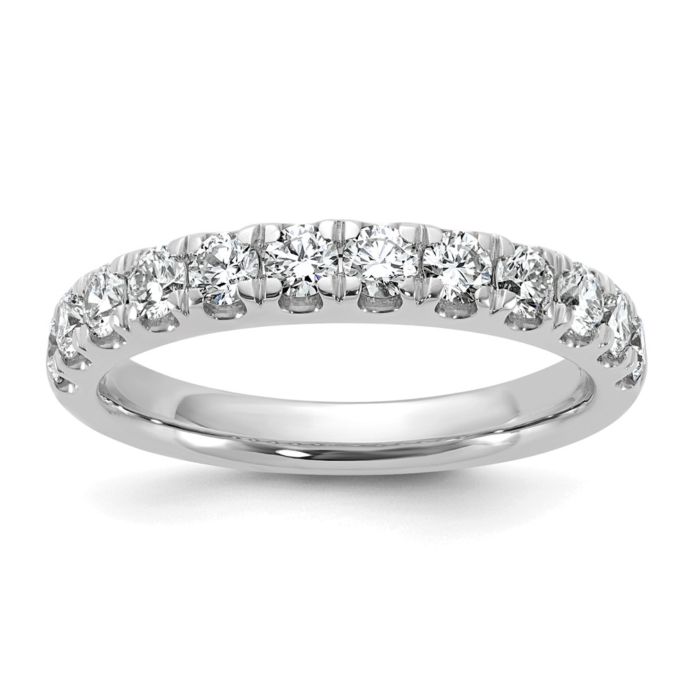 14K White Gold 0.88 Carat Lab Grown Diamond VS+ F+ Complete Wedding Band