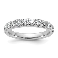 14K White Gold 0.88 Carat Lab Grown Diamond VS+ F+ Complete Wedding Band view 1