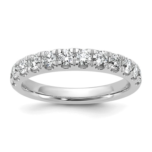 14K White Gold 0.88 Carat Lab Grown Diamond VS+ F+ Complete Wedding Band