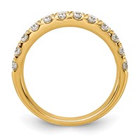 14K Yellow Gold 0.88 Carat Lab Grown Diamond VS+ F+ Complete Wedding Band view 2