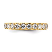 14K Yellow Gold 0.88 Carat Lab Grown Diamond VS+ F+ Complete Wedding Band view 4
