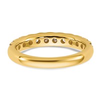 14K Yellow Gold 0.88 Carat Lab Grown Diamond VS+ F+ Complete Wedding Band view 5