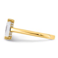 14K Yellow Gold 2.17 Carat Certified Lab Grown Diamond VS SI+ G+ Complete Radiant Hidden Halo Engagment Ring view 3