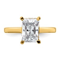 14K Yellow Gold 2.17 Carat Certified Lab Grown Diamond VS SI+ G+ Complete Radiant Hidden Halo Engagment Ring view 4