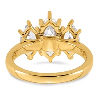 14K Yellow Gold Marquise Certified Lab Grown VS SI+ G+ Complete Diamond Ring view 5