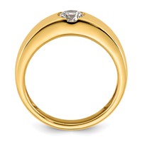 14K Yellow Gold Lab Grown VS SI+ G+ Complete Diamond Ring view 2