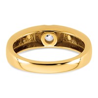 14K Yellow Gold Lab Grown VS SI+ G+ Complete Diamond Ring view 3