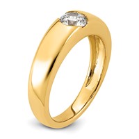 14K Yellow Gold Lab Grown VS SI+ G+ Complete Diamond Ring view 4