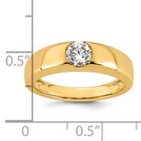 14K Yellow Gold Lab Grown VS SI+ G+ Complete Diamond Ring view 5