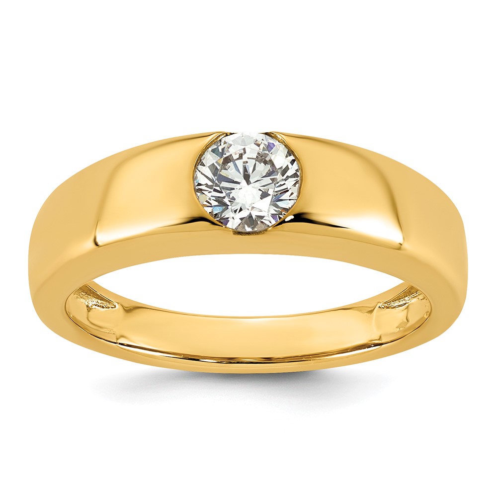 14K Yellow Gold Lab Grown VS SI+ G+ Complete Diamond Ring