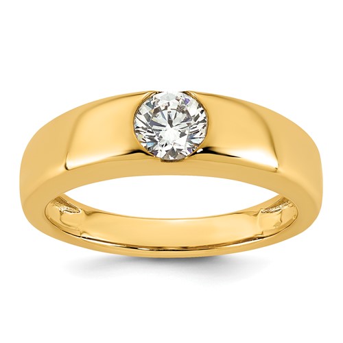 14K Yellow Gold Lab Grown VS SI+ G+ Complete Diamond Ring