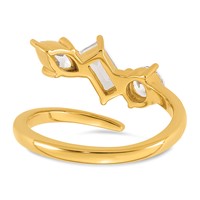 14K Yellow Gold Lab Grown VS SI+ G+ Complete Diamond Ring view 4
