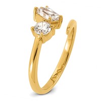 14K Yellow Gold Lab Grown VS SI+ G+ Complete Diamond Ring view 5