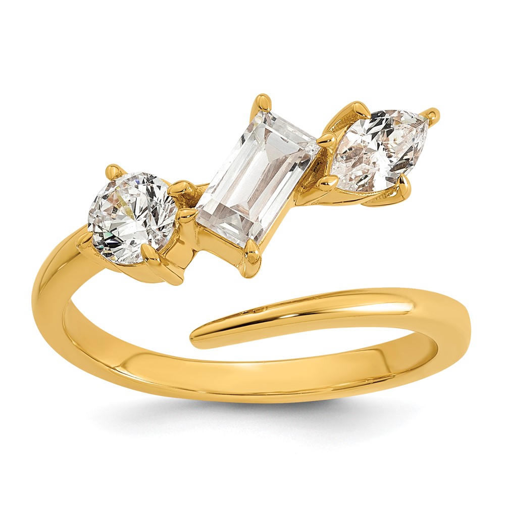 14K Yellow Gold Lab Grown VS SI+ G+ Complete Diamond Ring