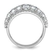 14K White Gold 3.75 Carat Lab Grown Diamond VS+ F+ Complete Fashing Ring view 2