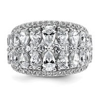 14K White Gold 3.75 Carat Lab Grown Diamond VS+ F+ Complete Fashing Ring view 4