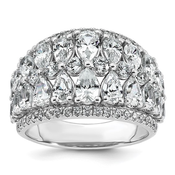 14k 3 3/4 carat Lab Grown Diamond VS+ F+ Complete Fashing Ring