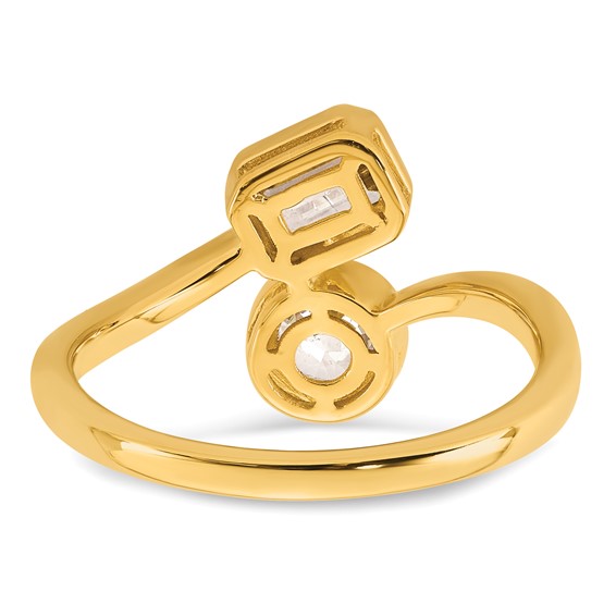 Gold Diamond 2-Stone Fashion Rings