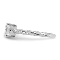 14K White Gold 1 Carat Lab Grown Diamond VS+ F+ Complete Two Stone Fashion Ring view 3