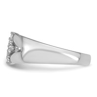 14K White Gold 0.20 Carat Lab Grown Diamond VS+ F+ Complete Fashion Ring view 3