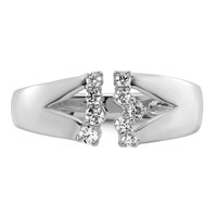 14K White Gold 0.20 Carat Lab Grown Diamond VS+ F+ Complete Fashion Ring view 4