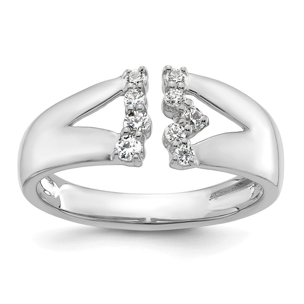 14K White Gold 0.20 Carat Lab Grown Diamond VS+ F+ Complete Fashion Ring
