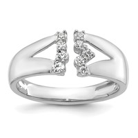 14K White Gold 0.20 Carat Lab Grown Diamond VS+ F+ Complete Fashion Ring view 1