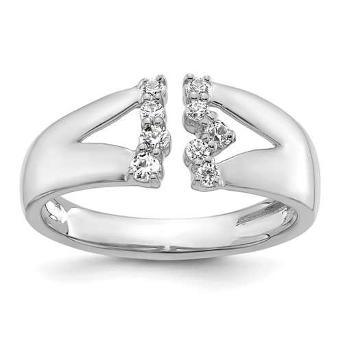 14K White Gold 0.20 Carat Lab Grown Diamond VS+ F+ Complete Fashion Ring