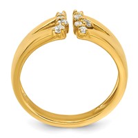 14K Yellow Gold 0.20 Carat Lab Grown Diamond VS+ F+ Complete Fashion Ring view 2