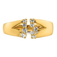 14K Yellow Gold 0.20 Carat Lab Grown Diamond VS+ F+ Complete Fashion Ring view 4