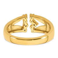 14K Yellow Gold 0.20 Carat Lab Grown Diamond VS+ F+ Complete Fashion Ring view 5