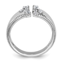 14K White Gold 0.25 Carat Lab Grown Diamond VS+ F+ Complete Fashion Ring view 2