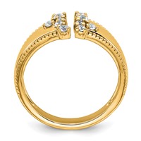 14K Yellow Gold 0.25 Carat Lab Grown Diamond VS+ F+ Complete Fashion Ring view 2