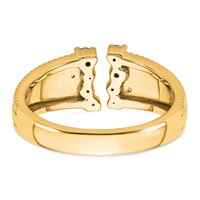 14K Yellow Gold 0.25 Carat Lab Grown Diamond VS+ F+ Complete Fashion Ring view 5