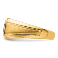 IBGoodman 14K Yellow Gold 1 Carat Lab Grown Diamond VS+ F+ Radiant Complete Men's Ring view 3