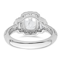 14K White Gold 2.88 Carat Certified Lab Grown Diamond VS+ F+ Complete Oval Halo Engagement Ring view 5